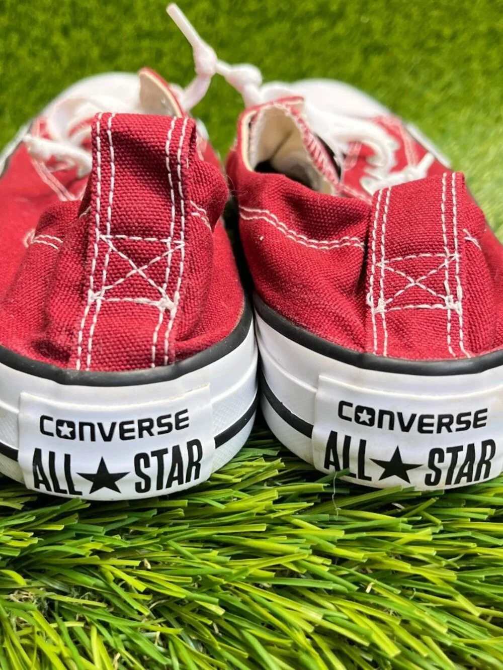 Converse Chuck Taylor All Star Low Womens Size 7 Red Athletic Shoes Sneakers - Picture 6 of 10